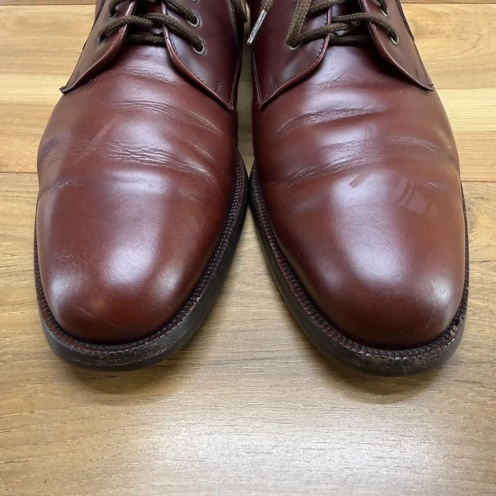 Salvatore Ferragamo Derby Mens 12 D Reddish Brown Dress Shoes‎